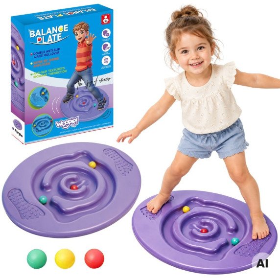 APVALI BALANSO LENTYNA WOOPIE, Violetinio disko labirintas, balanso lenta