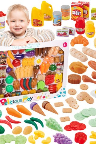WOOPIE rinkinys virtuvės parduotuvėje Daržovės vaisiai 120 vnt. WOOPIE rinkinys virtuvės parduotuvėje Daržovės vaisiai 120 vnt.