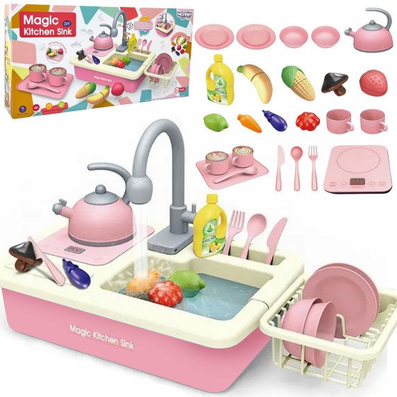 WOOPIE 2-in-1 virtuvės praustuvas su vandens čiaupu