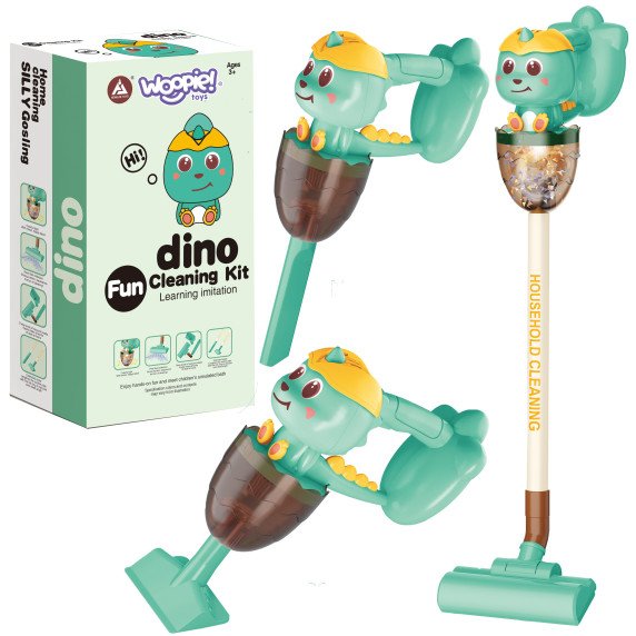 WOOPIE interaktyvus Dino siurblys 3 į 1 siurbimo funkcija šviesa garsas