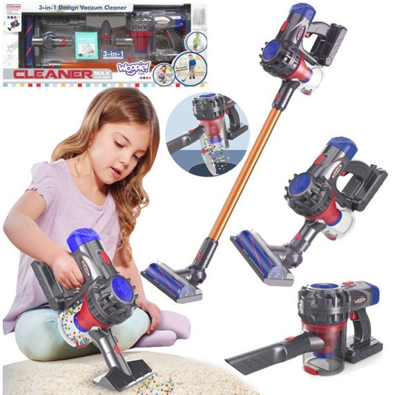 WOOPIE 3-in-1 Interaktyvus vertikalus siurblys vaikams su siurbimo funkcija