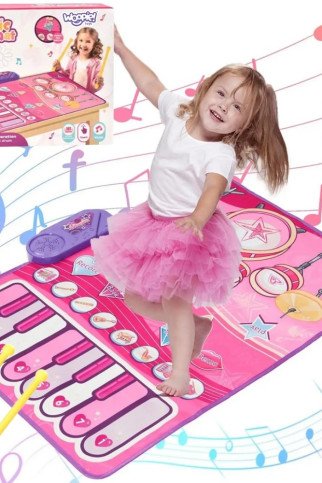 WOOPIE Didelis Muzikinis Kilimėlis 2 į 1 Interaktyvios Būgnai Pianinas WOOPIE Didelis Muzikinis Kilimėlis 2 į 1 Interaktyvios Būgnai Pianinas