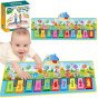 WOOPIE Muzikinis Kilimas XXL Dinozaurai 2 viename Pianinas 8 melodijos 110cm