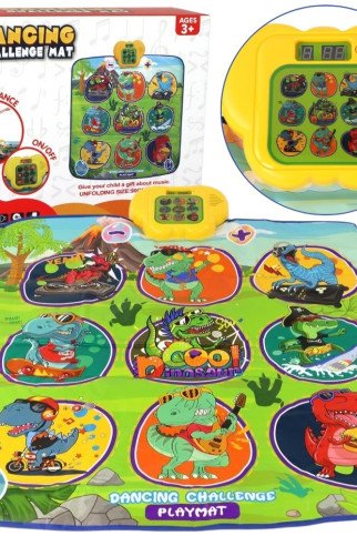 WOOPIE muzikinis kilimas Dinozaurų arkadinė šokių žaidimų automatas WOOPIE muzikinis kilimas Dinozaurų arkadinė šokių žaidimų automatas
