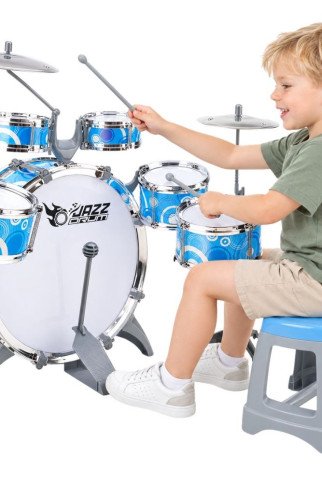 WOOPIE Edukaciniai Biubulių Instrumentai Vaikams 6 Būgnai 2 Simbalai + Kėdė WOOPIE Edukaciniai Biubulių Instrumentai Vaikams 6 Būgnai 2 Simbalai + Kėdė