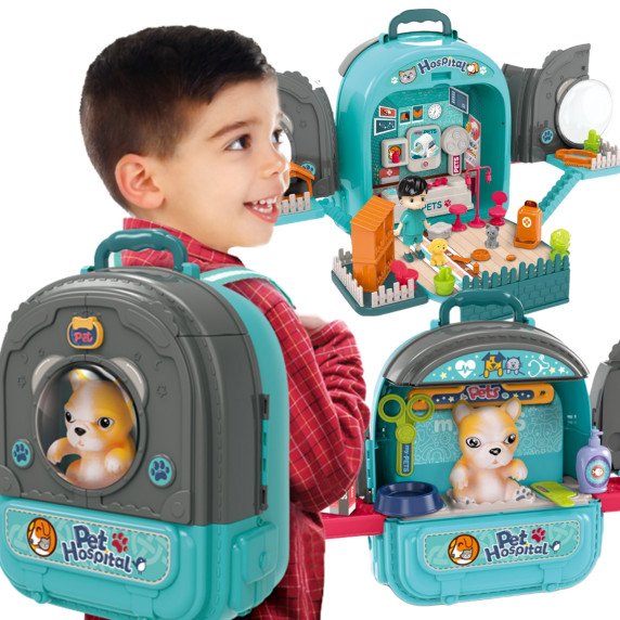 WOOPIE Mažo Veterinaro Rinkinys 3in1 Namai Lagaminas Šuo