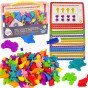 WOOPIE Montessori edukacinis rinkinys skaičiuoti mokymosi spalvų rūšiavimo jūroje ir žemėje 111 vnt.