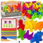 WOOPIE Montessori Edukacinis Rinkinys Skaičiuojant Dinozaurus Išrikiuotojas 95 vnt.