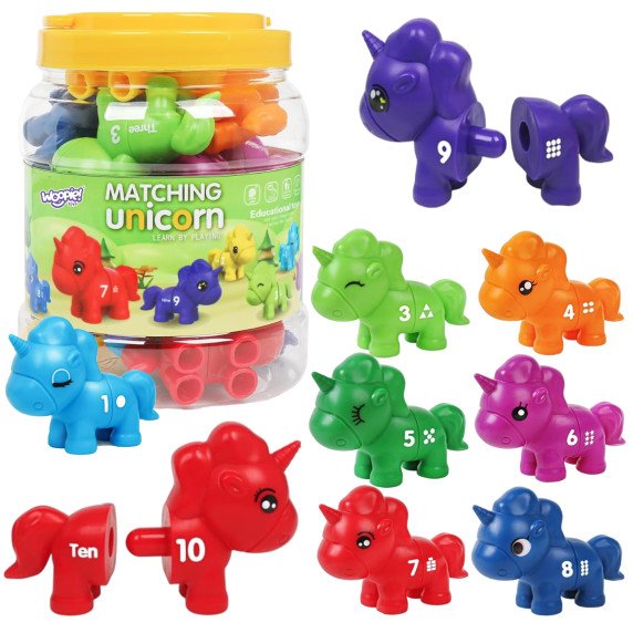 WOOPIE Montessori mokymasis skaičiais spalvomis rinkinys vieta sujungti 