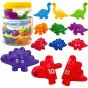 WOOPIE Montessori mokymasis Skaičiavimas Spalvos Rinkinys Dinozaurai susidėlioti 