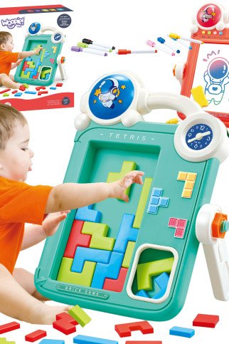 WOOPIE Dvigubos Pusės Piešimo Lenta 2-in-1 Tetris Žaidimas WOOPIE Dvigubos Pusės Piešimo Lenta 2-in-1 Tetris Žaidimas