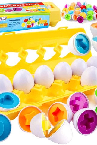 WOOPIE Montessori kiaušinių galvosūkių žaidimas - Atitikite formas ir spalvas WOOPIE Montessori kiaušinių galvosūkių žaidimas - Atitikite formas ir spalvas