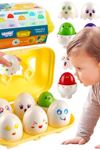 WOOPIE Montessori formų rūšiavimo galvosūkis atitikimas laimingi vištelės kiaušiai 6 vnt. WOOPIE Montessori formų rūšiavimo galvosūkis atitikimas laimingi vištelės kiaušiai 6 vnt.
