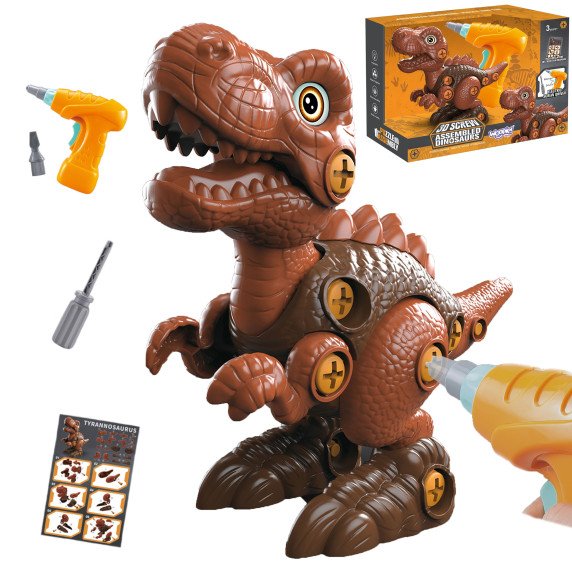 WOOPIE Dinozaurų sukimasis statybos rinkinys + Gręžtuvas 31 vnt.