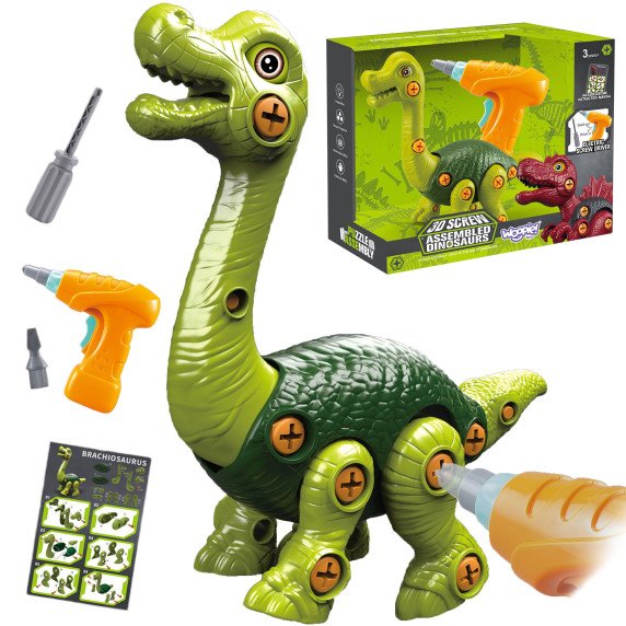 WOOPIE Dinozaurų rinkinys su sukimu + gręžtuvas, 31 vnt.