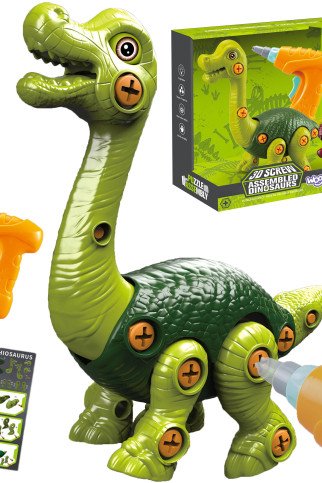 WOOPIE Dinozaurų rinkinys su sukimu + gręžtuvas, 31 vnt.