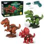 WOOPIE Įrašų su dinozaurais rinkinys 3 vnt. Konstrukcinis rinkinys Suurblys, Įtempimo grandiklis 89 vnt.