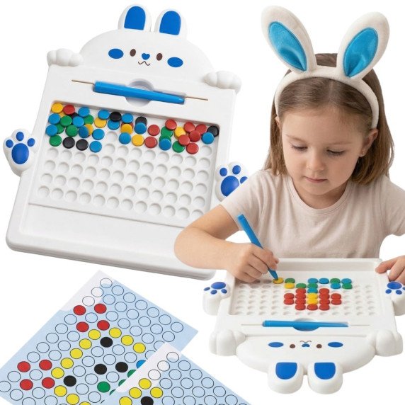 WOOPIE Magnetinė lenta vaikams Montesori MagPad Kiškis