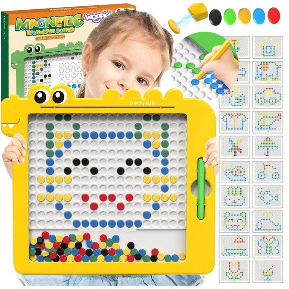WOOPIE Magnetinė lentelė vaikams Montessori MagPad Dinozauras