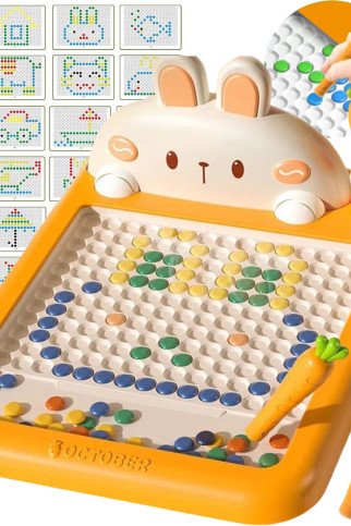 WOOPIE Montessori magnetinis piešimo lenta MagPad triušis morka