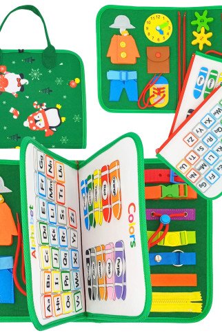 WOOPIE Montessori Edukacinis Kubas Knyga - Kalėdinė Leidimas