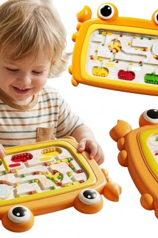 WOOPIE Montessori magnetinis lentos krabas labirintas oranžinė