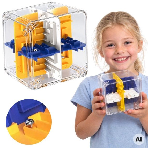 WOOPIE galvosūkiai Logikos žaidimas 3D Labirinte Daugiaspalvių Kubas