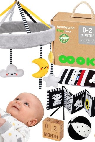 WOOPIE GREEN dėžė XXL Montessori edukacinė 7in1 jutimo dėžė 0-2 mėnesiai 18 vnt. FSC WOOPIE GREEN dėžė XXL Montessori edukacinė 7in1 jutimo dėžė 0-2 mėnesiai 18 vnt. FSC