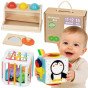 WOOPIE GREEN DĖŽUTĖ 5in1 Montessori Edukacinė 11-12M FSC