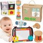 WOOPIE ŽALIA XXL Montessori jutimo ir švietimo dezė 6 į 1 FSC