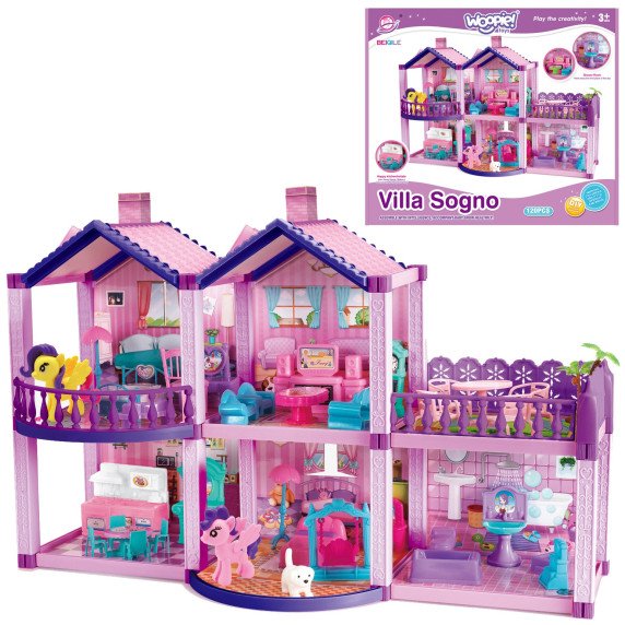 WOOPIE Arklių lėlių namas PONY FANTASY VILLA 120 vnt.