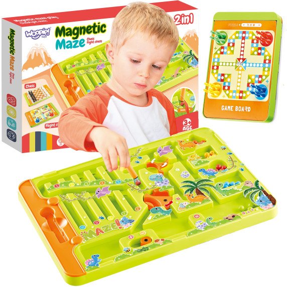 WOOPIE Magnetinis Labirintas 2 in 1 Ludo Žaidimas