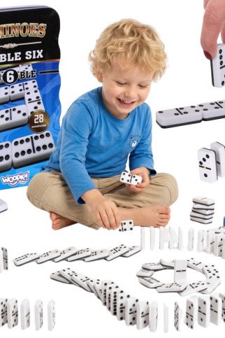 WOOPIE Domino klasikinis 28 kauliukų dėlionės žaidimas WOOPIE Domino klasikinis 28 kauliukų dėlionės žaidimas