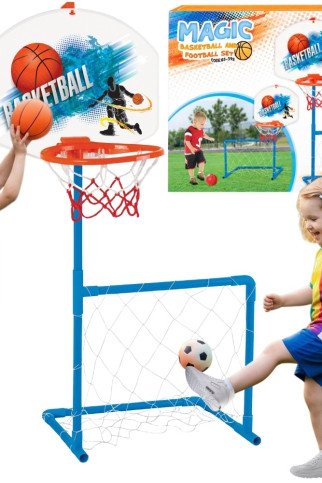 WOOPIE 2-in-1 krepšinio vartai + kamuolių rinkinys WOOPIE 2-in-1 krepšinio vartai + kamuolių rinkinys