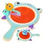 WOOPIE GREEN Velcro žaidimas CATCH BALL Arcade Shark Paddle + 2 žuvų kamuoliukai