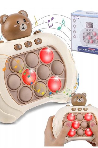 WOOPIE POP IT Interaktyvi anti-streso arkadinė žaisliuko žaisliuko žaidimas su meškiuku
