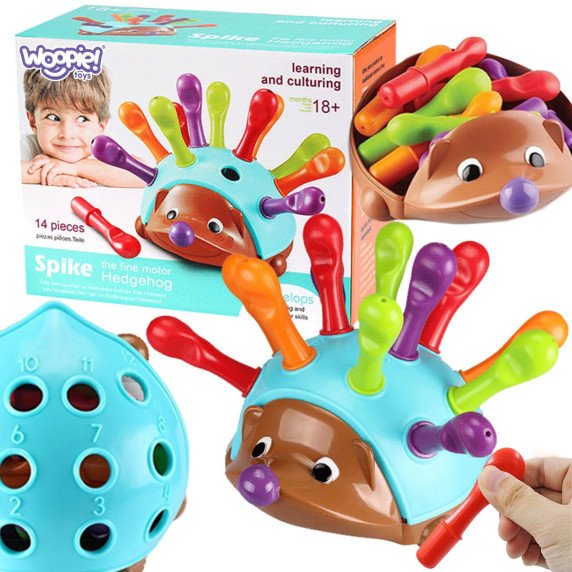 WOOPIE Šuntrūnas Rūšiuoklis Montessori Įgūdžių Žaidimas Mokymasis Skaičių ir Spalvų 4 viename