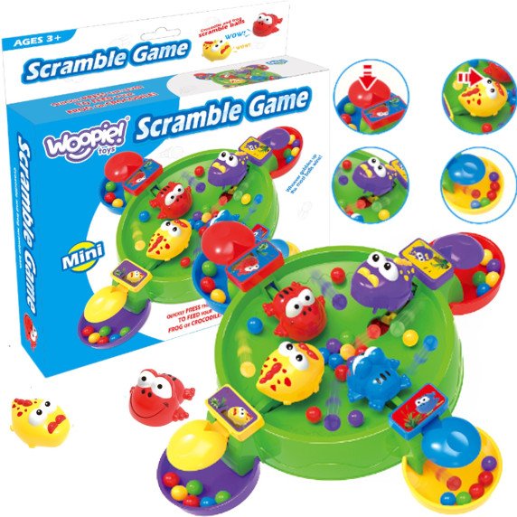 WOOPIE Arkadinė stalo žaidimo HUNGRY HAPPY FROG AND CROCODILES 3+