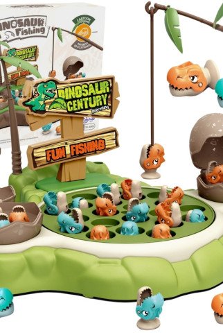 WOOPIE Dinosaurų žvejyba žaidimas 2 stiebai WOOPIE Dinosaurų žvejyba žaidimas 2 stiebai