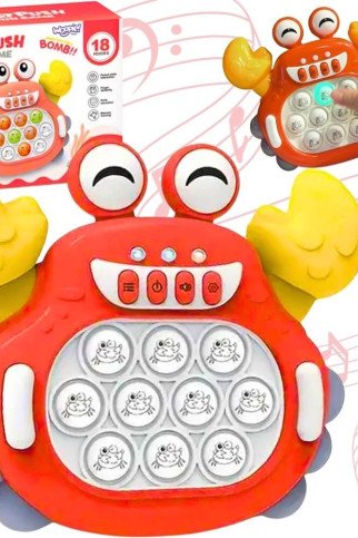 WOOPIE POP IT Elektroninė antistreso arkadinė žaidimo raudona krabas WOOPIE POP IT Elektroninė antistreso arkadinė žaidimo raudona krabas