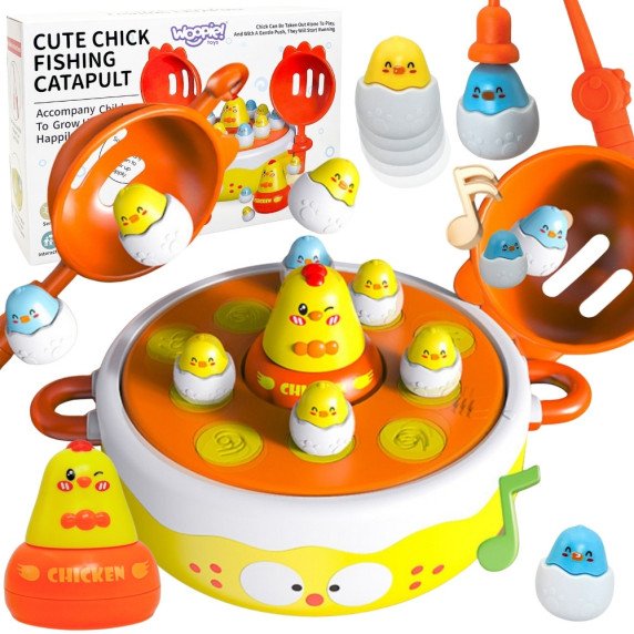 WOOPIE 4-in-1 Katapultų vištų žvejybos arkadinė žaidimų salė.