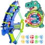 WOOPIE Velcro Darts Žaidimas su žibintuvėliu 2in1 Rinkinys: Skydas + Dino Lankstytuvas