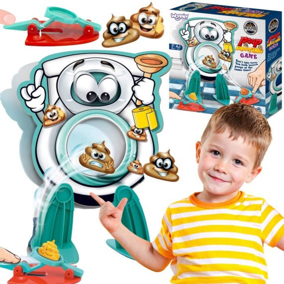 WOOPIE šeimos įgūdžių žaidimas: Šūk Poop į tuale