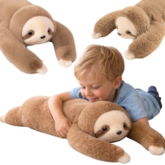 WOOPIE Minkštas Žaislas su Svorio Medžiaga Meškutis Fauluos Antistresinis Jutiminis Sunkus Meškute 65cm 1500g