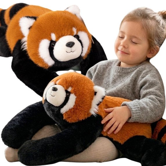 WOOPIE Svorio užtampytas žaislas Raudonasis panda Anti-streso Jutiminis sunkus meška 65cm 2500g