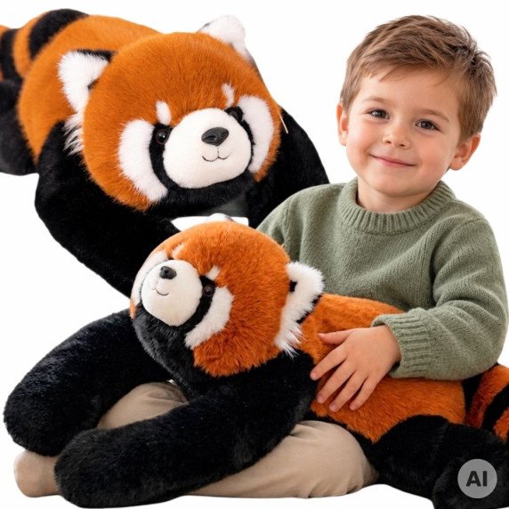 WOOPIE Raudonasis Panda Svorio Jutiklinis Tedis 1.5kg