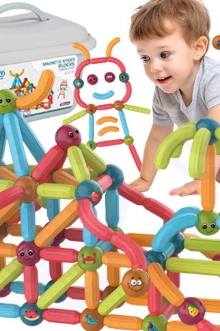 WOOPIE Magnetinės Mokomosios Konstruktoriaus Kubai 128 vnt. WOOPIE Magnetinės Mokomosios Konstruktoriaus Kubai 128 vnt.