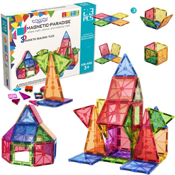 WOOPIE 3D Montessori magnetiniai statybiniai blokai