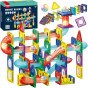WOOPIE Magnetinė konstrukcijų rinkinio 3D šviesuolių takelio ugdymo lovos 105 vnt.