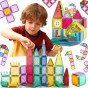 WOOPIE Magnetiniai Statybiniai Blokai 3D Edukacinis Rinkinys Pilis Transporto Priemonės 110 vnt.